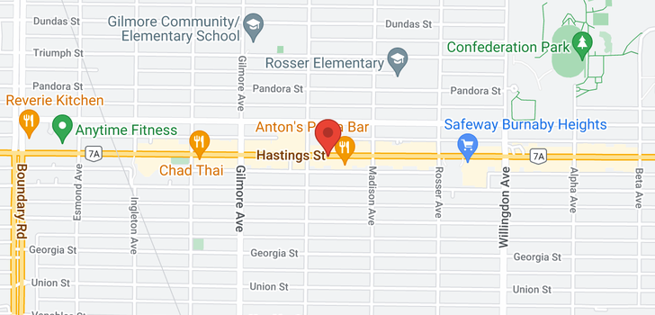 map of 307 4223 HASTINGS STREET